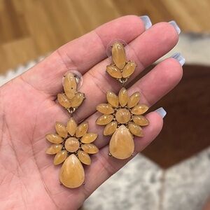 Elegant Gold Floral Earrings